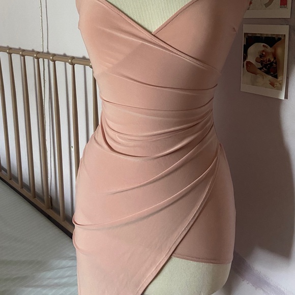 LUX Asymmetrical Wrap Dress - Picture 2 of 5